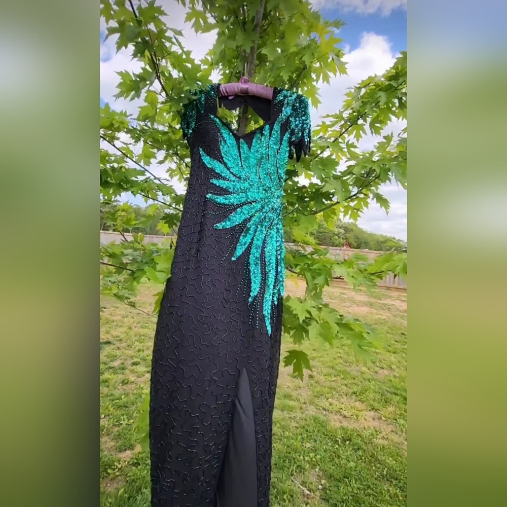Alyce Designs Vintage Beaded Gown
